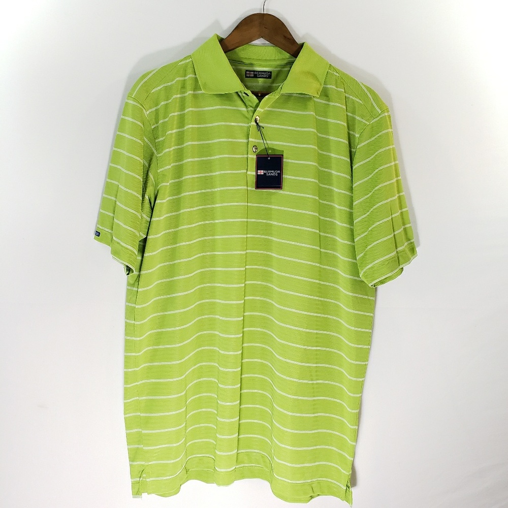 NWT Bermuda Sands Mens Golf Polo Green